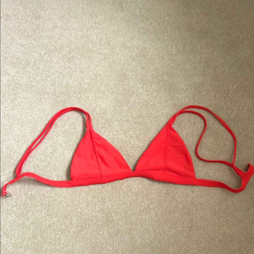 Red Triangle Bikini Top